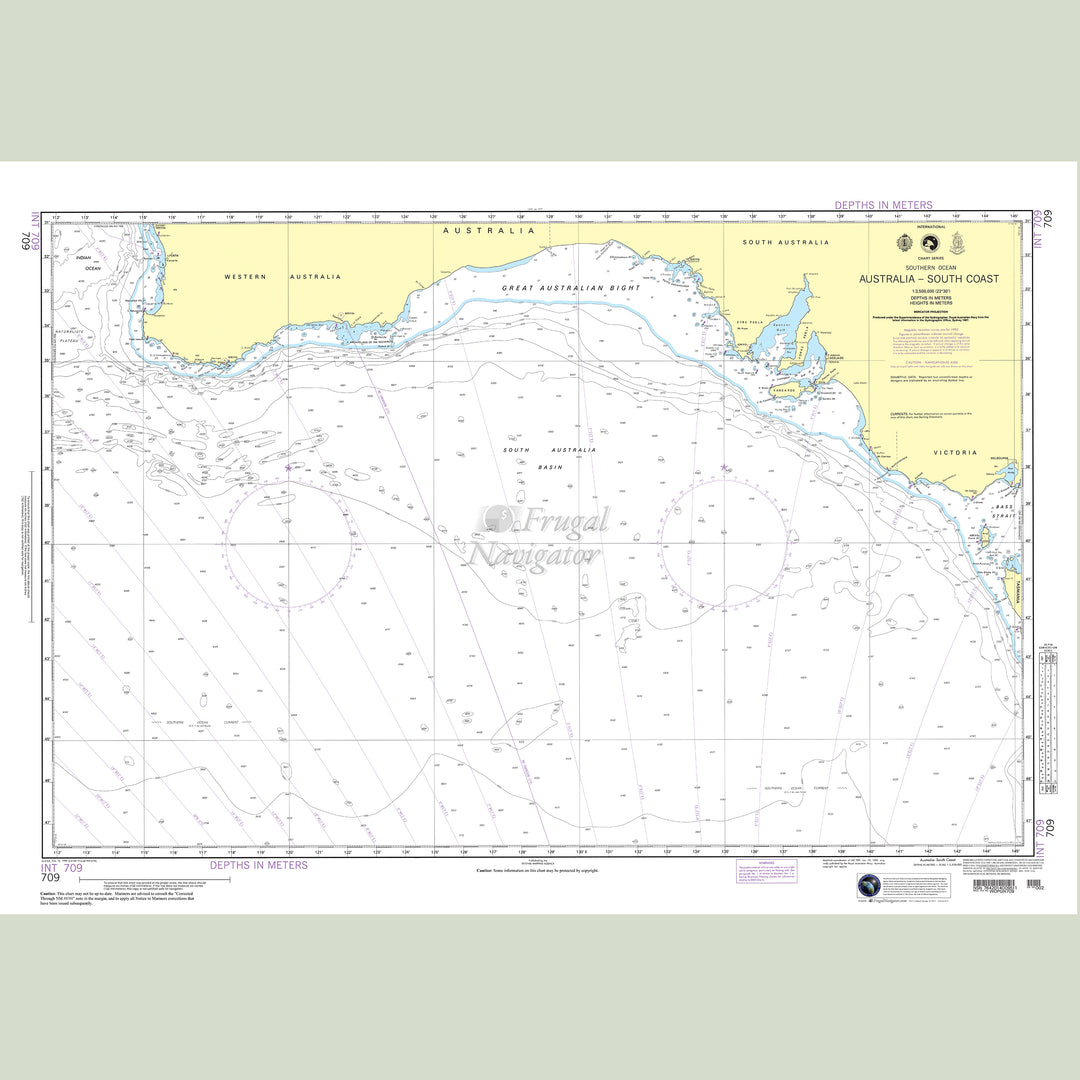 Official NGA nautical chart 709 – Australia - South Coast.