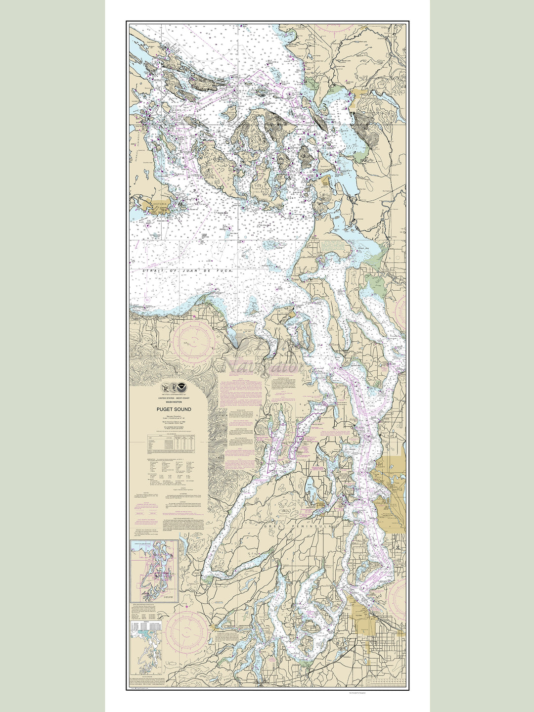 Puget Sound Wall Map
