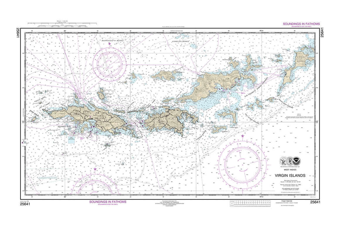 Virgin Islands Chart without St. Croix