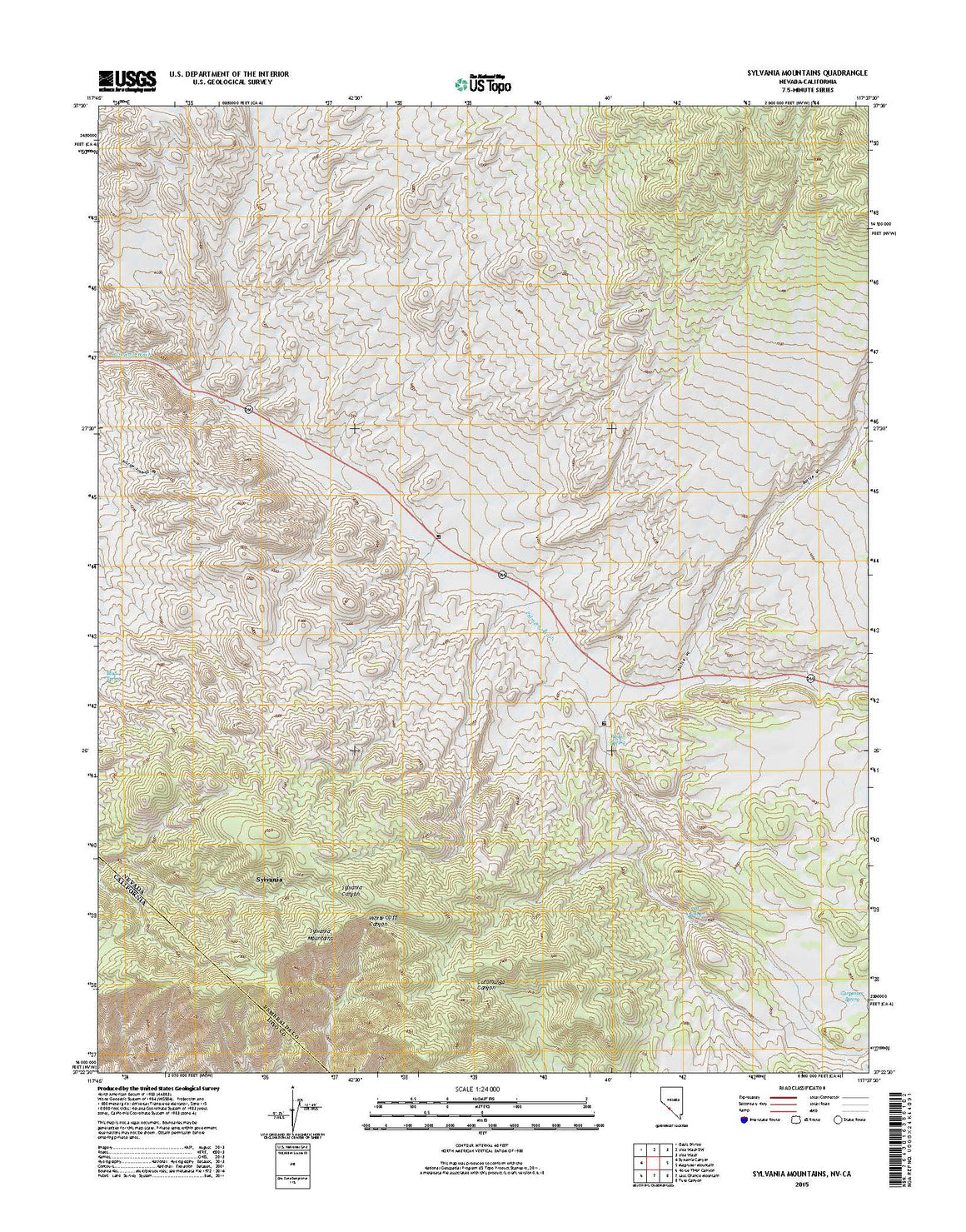 Sylvania Mountains, NV-CA