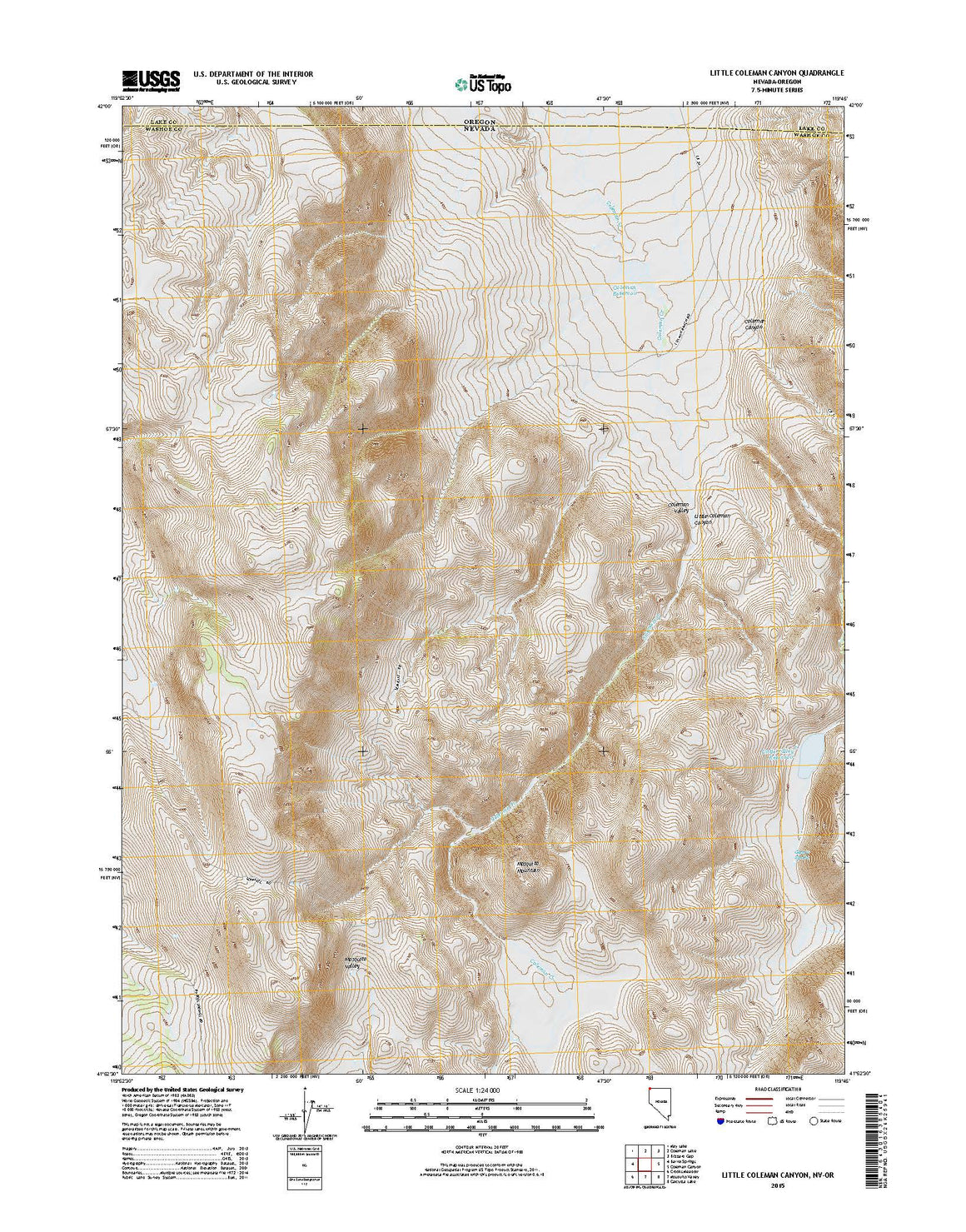 Little Coleman Canyon, NV-OR