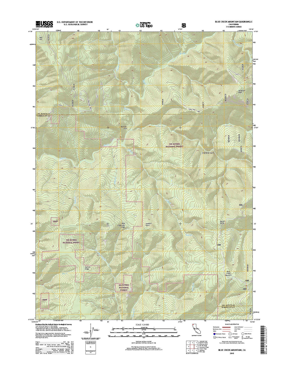 Blue Creek Mountain, CA