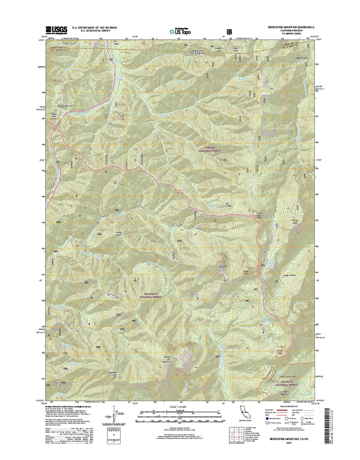 Broken Rib Mountain, CA-OR