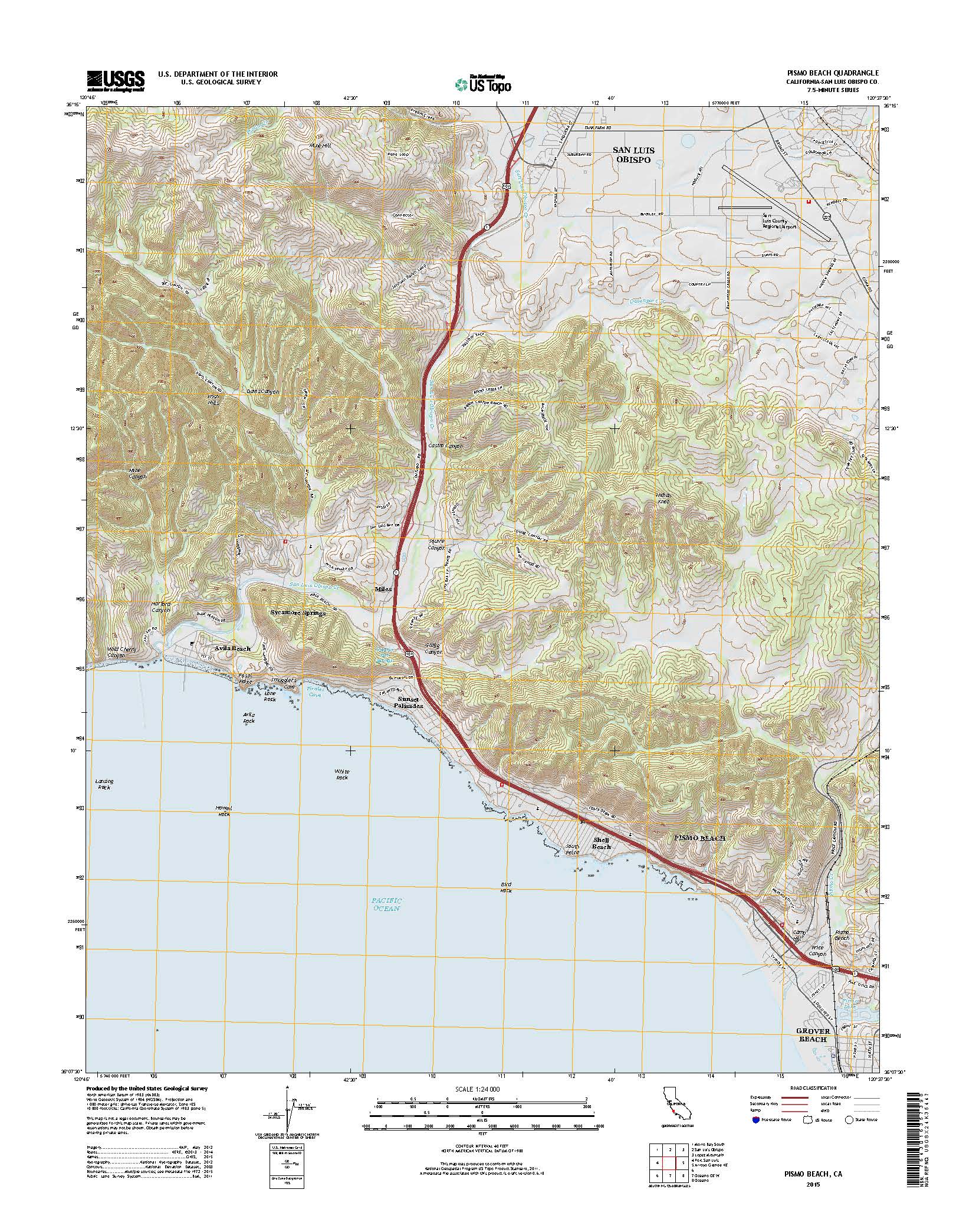 Pismo Beach California Map