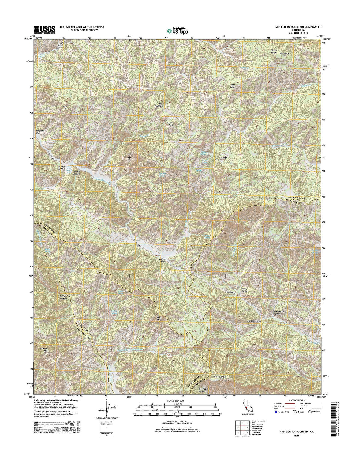 San Benito Mountain, CA