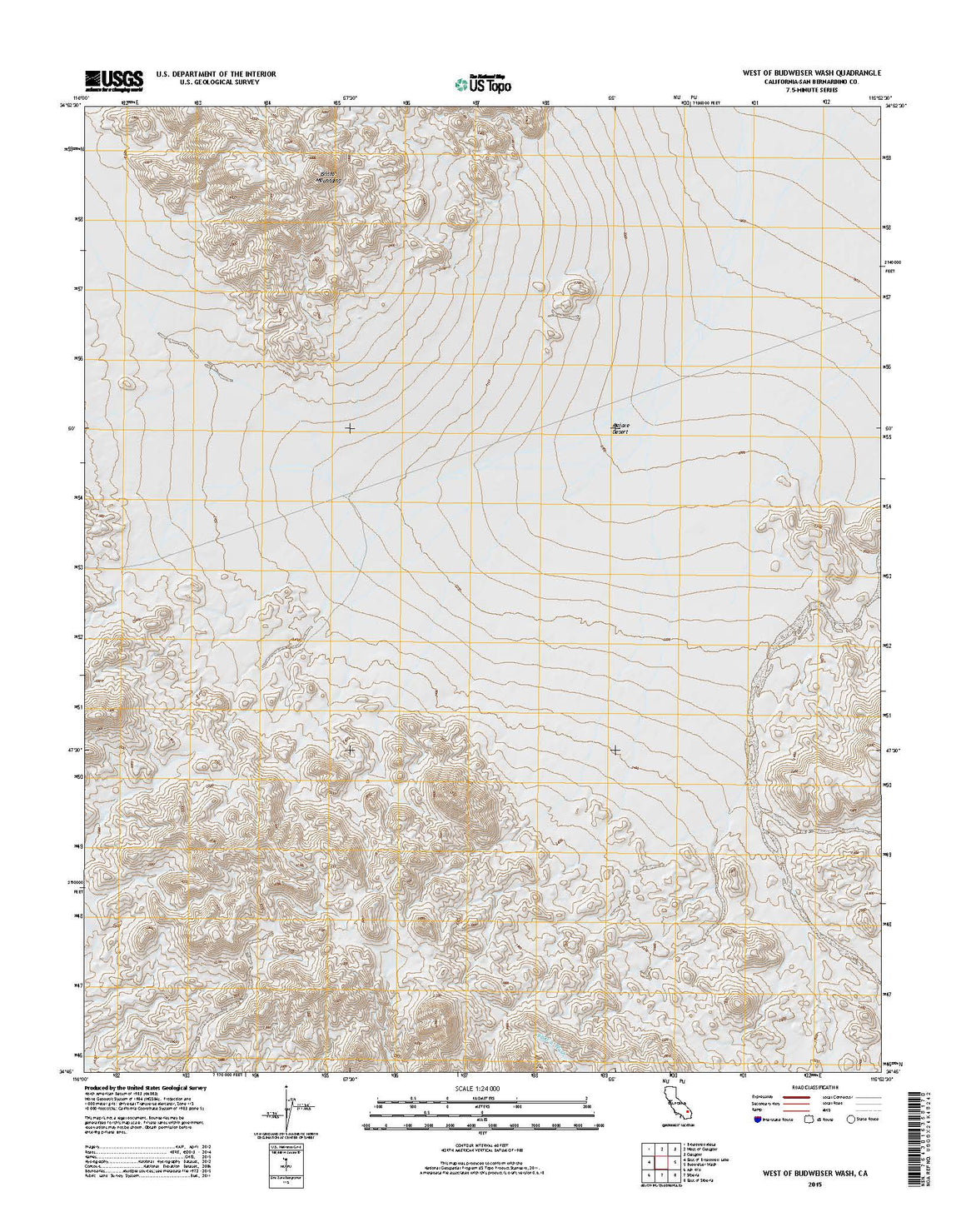 West of Budweiser Wash, CA