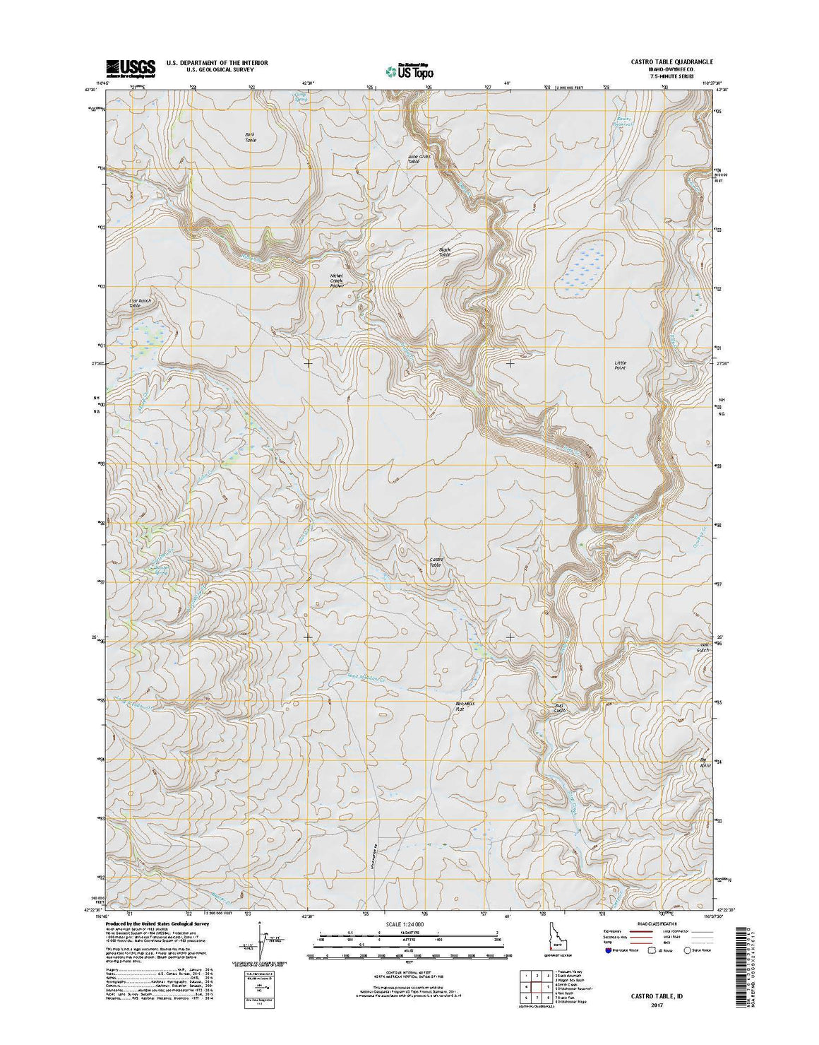 Castro Table, ID