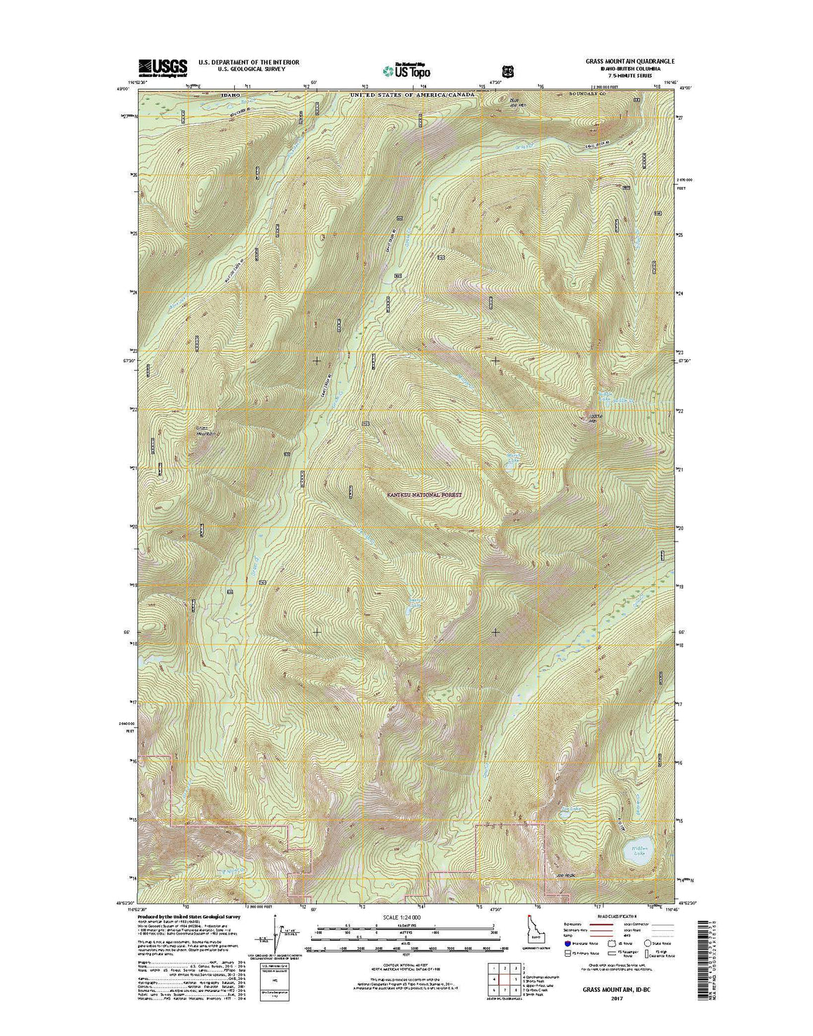 Grass Mountain, ID-BC