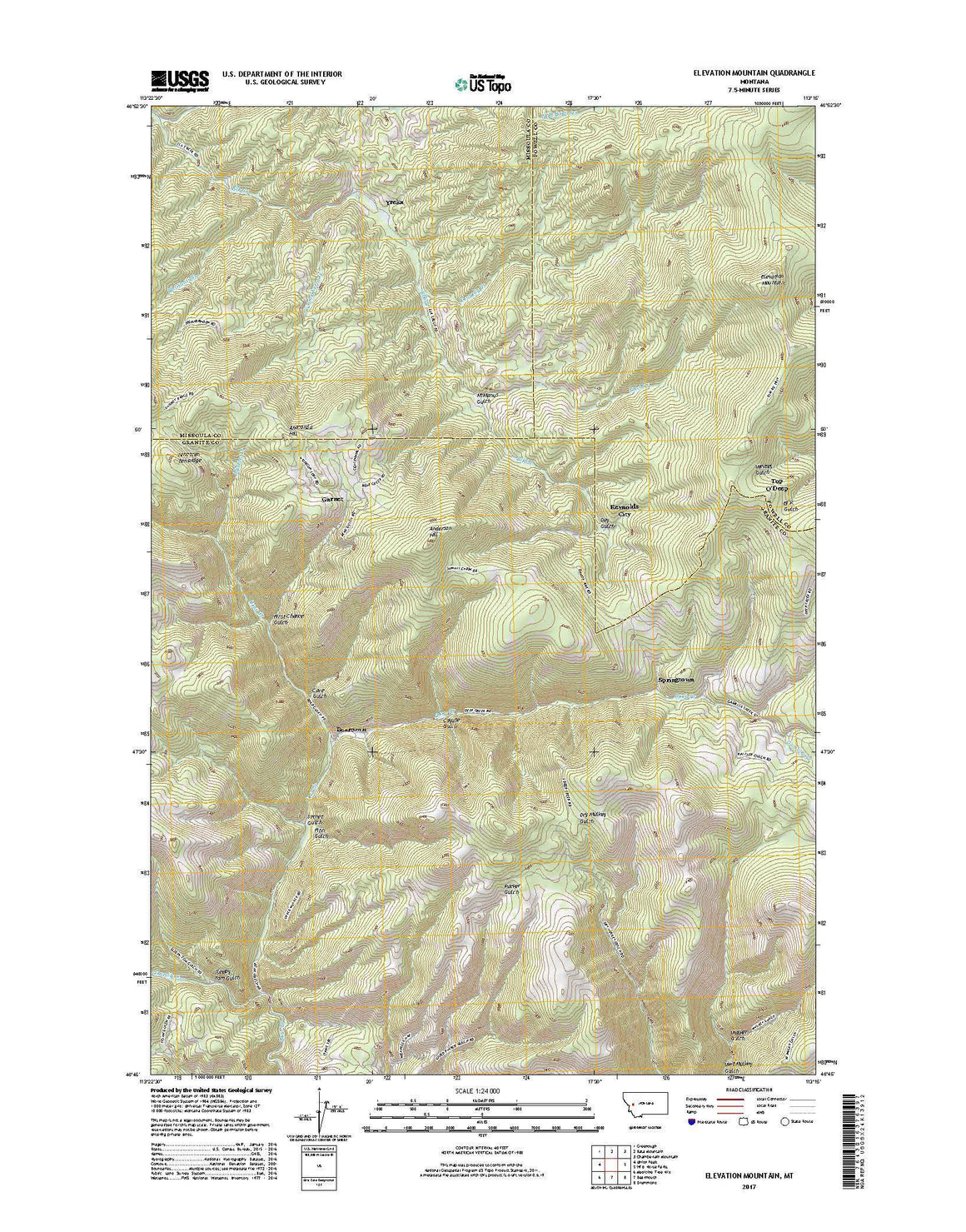 Elevation Mountain, MT