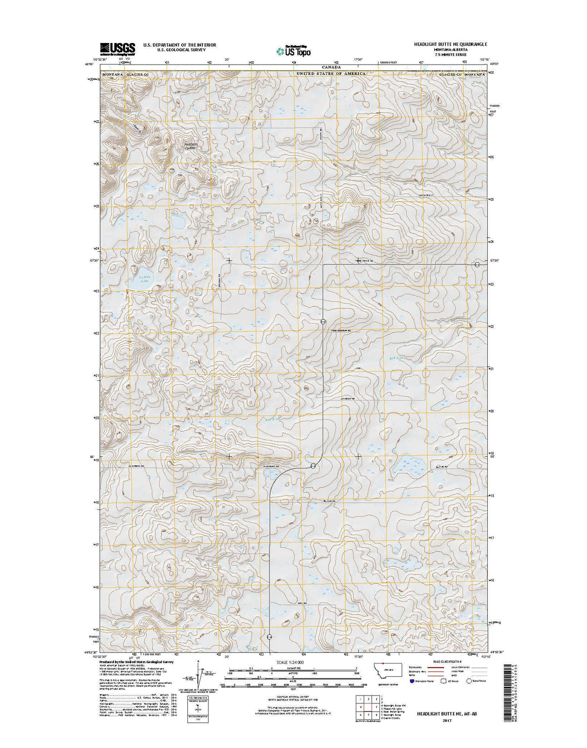 Headlight Butte NE, MT-AB