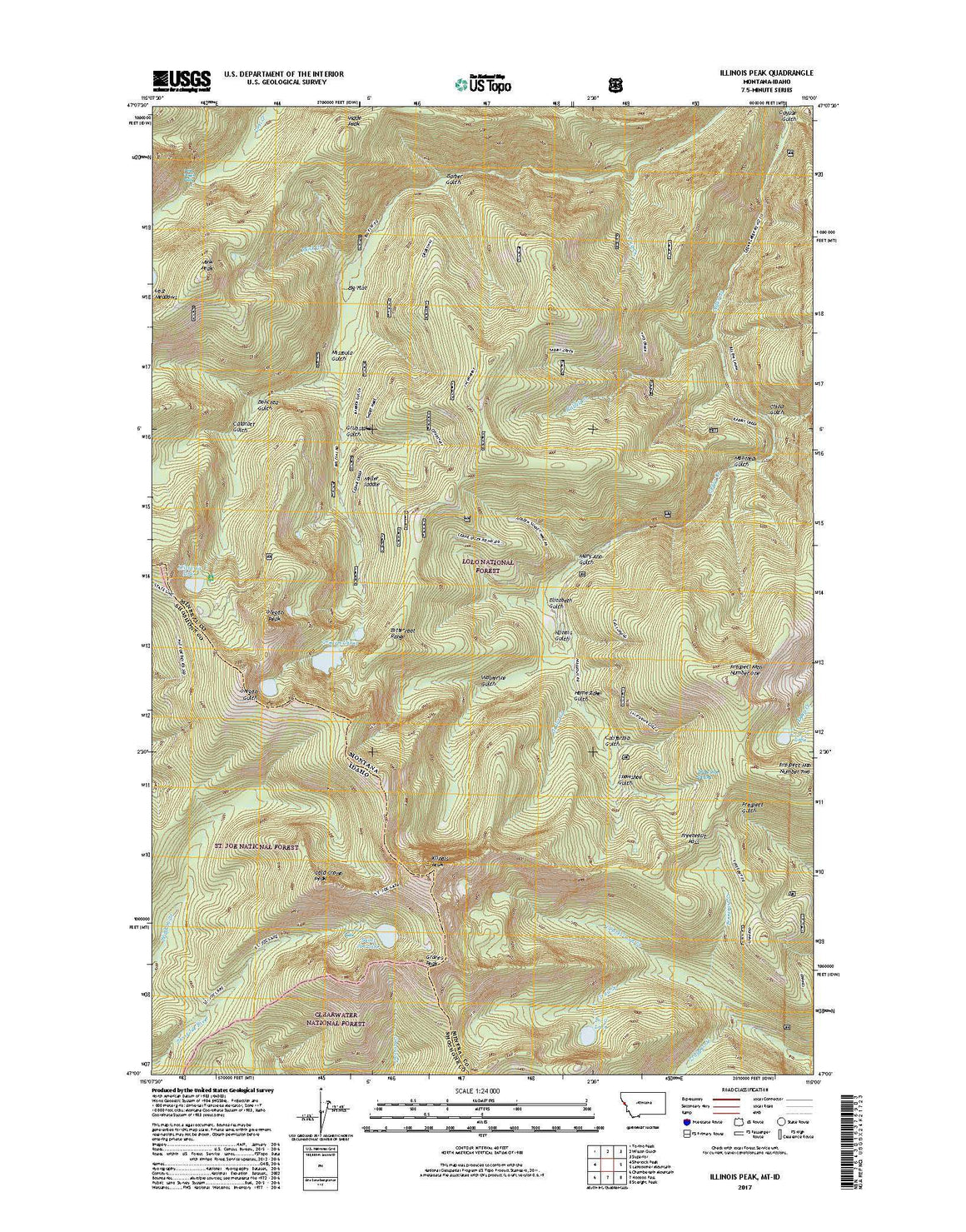 Illinois Peak, MT-ID