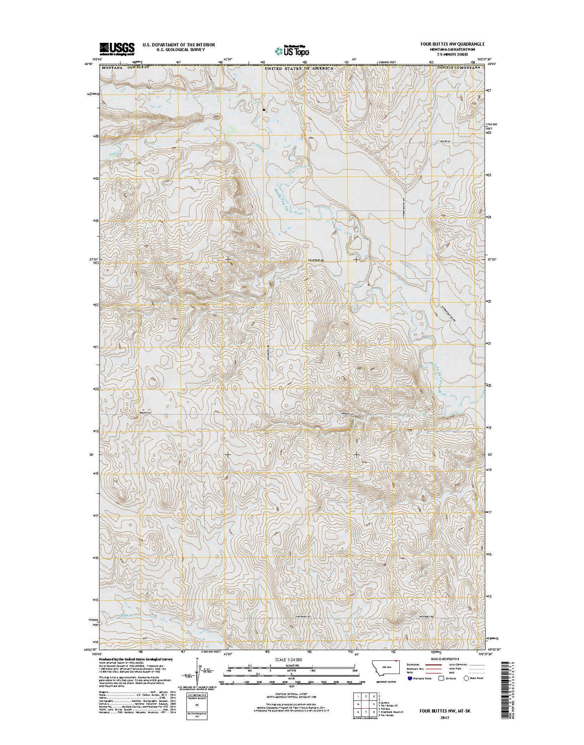 Four Buttes NW, MT-SK