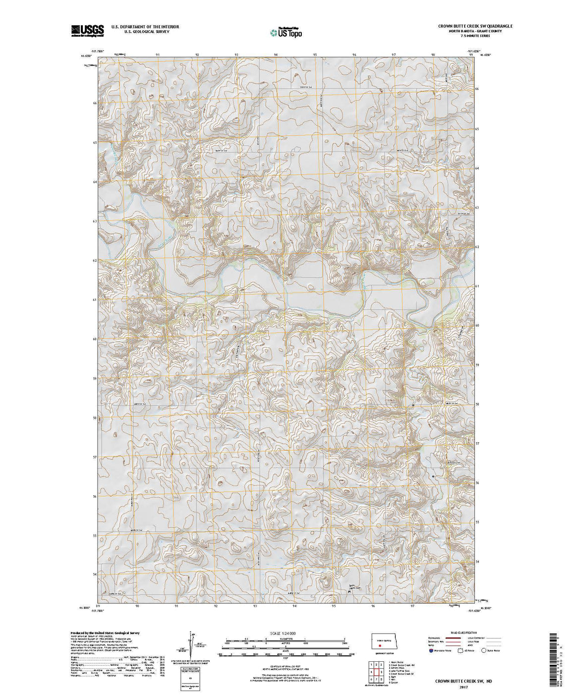 Crown Butte Creek SW, ND