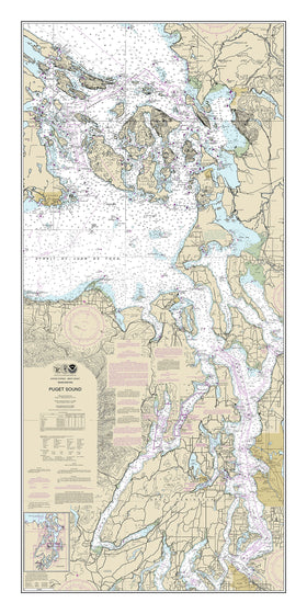 Puget Sound Wall Map