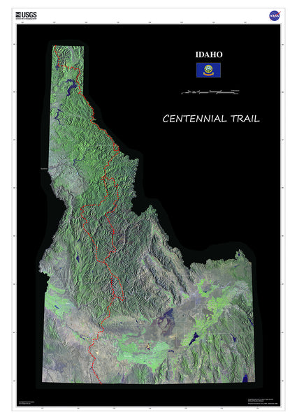 Idaho Centennial Trail Wall Map